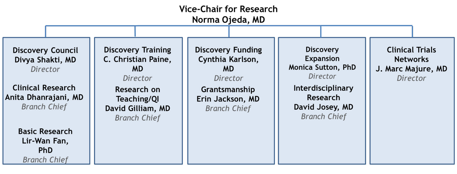 Pediatric Discovery Enterprise Organizational Chart